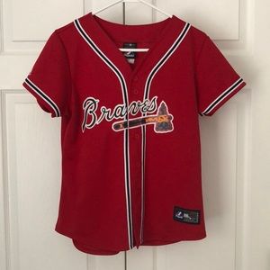 Atlanta Braves Majestic Red Jersey Medium